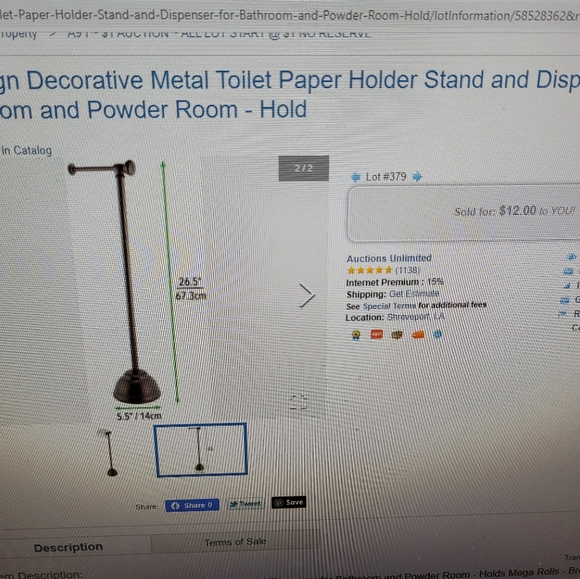 mdesign toliet paper holder stand - Picture 2 of 4